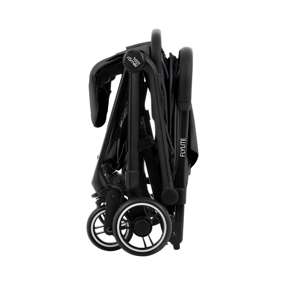 Britax-Römer Flylite travel stroller folded Carbon Black