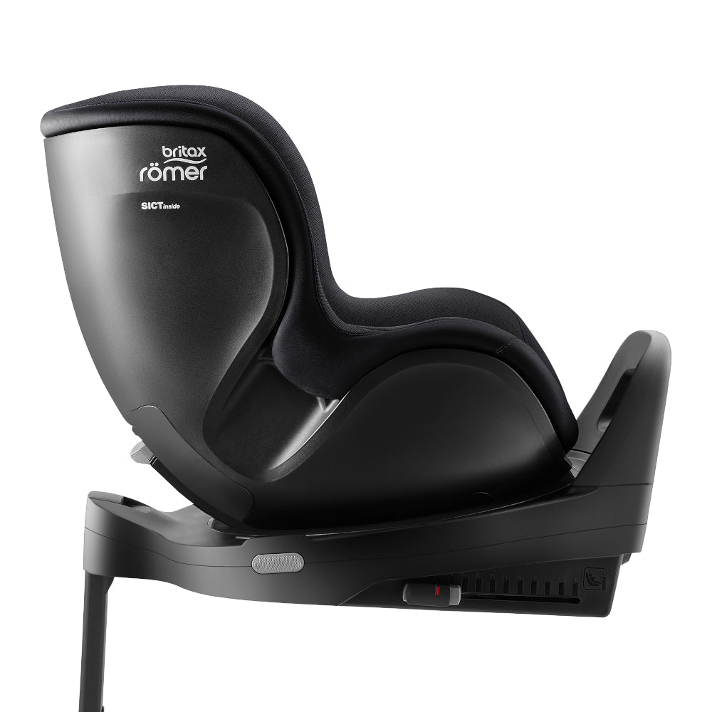 Britax-Römer Dualfix 5Z rear facing car seat in Carbon Black on Vario 5Z ISOfix base