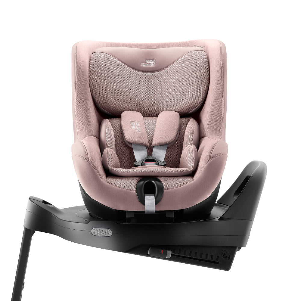 Britax-Römer Dualfix 5Z rear facing car seat in Dusty Rose on Vario 5Z ISOfix base
