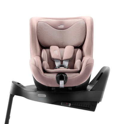 Britax-Römer Dualfix 5Z rear facing car seat in Dusty Rose on Vario 5Z ISOfix base