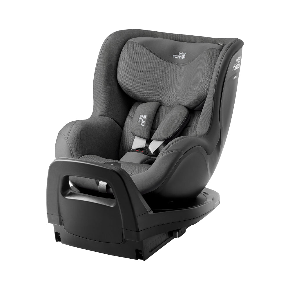Britax-Römer Dualfix 5Z rear facing car seat in Mineral Grey on Vario 5Z ISOfix base