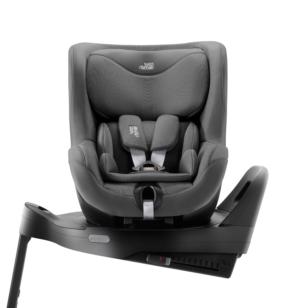 Britax-Römer Dualfix 5Z rear facing car seat in Mineral Grey on Vario 5Z ISOfix base