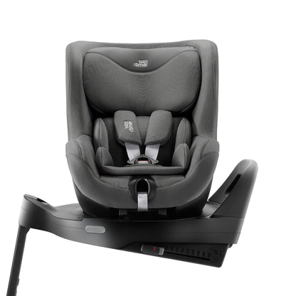 Britax-Römer Dualfix 5Z rear facing car seat in Mineral Grey on Vario 5Z ISOfix base