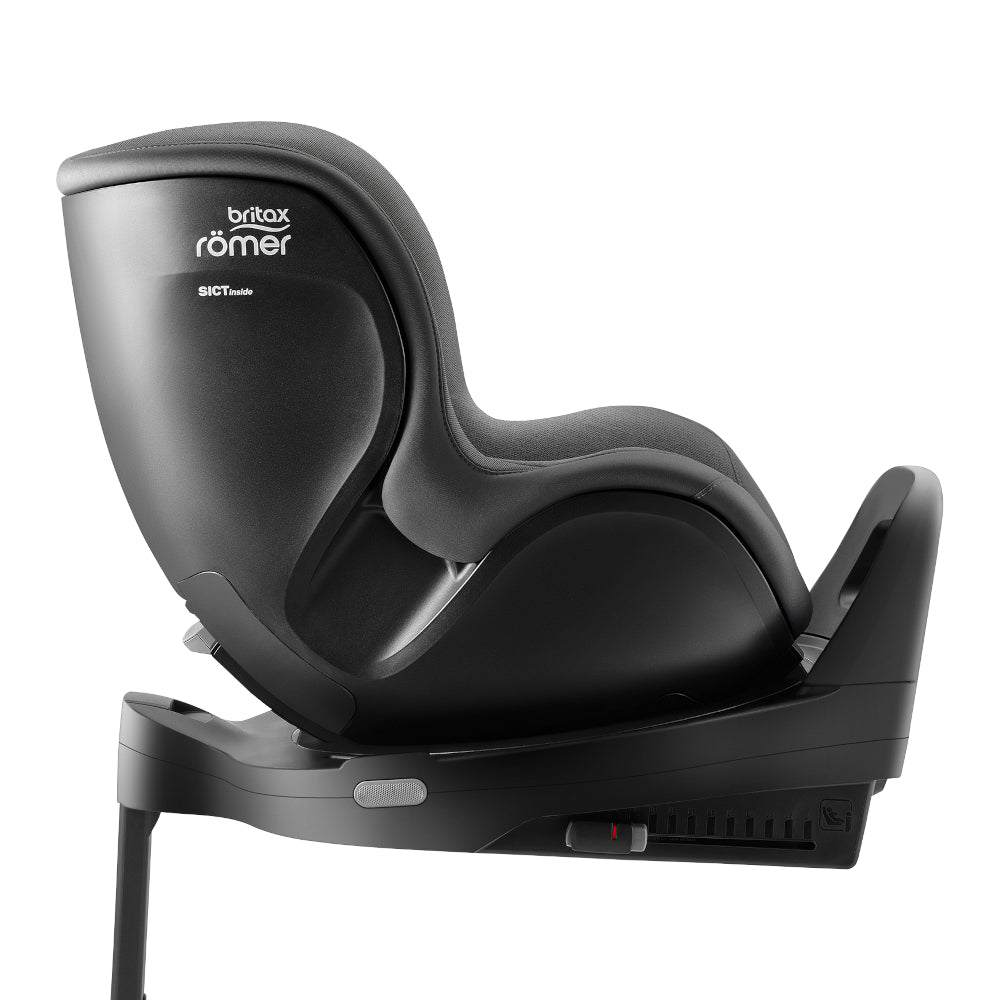 Britax-Römer Dualfix 5Z rear facing car seat in Mineral Grey on Vario 5Z ISOfix base