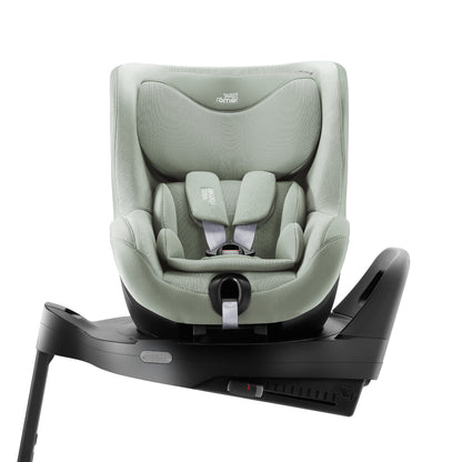 Britax-Römer Dualfix 5Z rear facing car seat in Sage Green on Vario 5Z ISOfix base