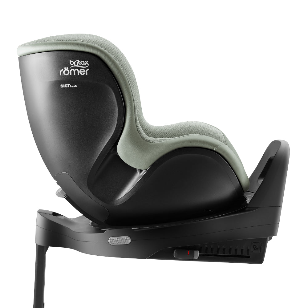 Britax-Römer Dualfix 5Z rear facing car seat in Sage Green on Vario 5Z ISOfix base