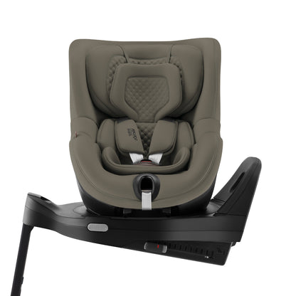 Britax-Römer Dualfix 5Z rear facing car seat in Urban Olive on Vario 5Z ISOfix base