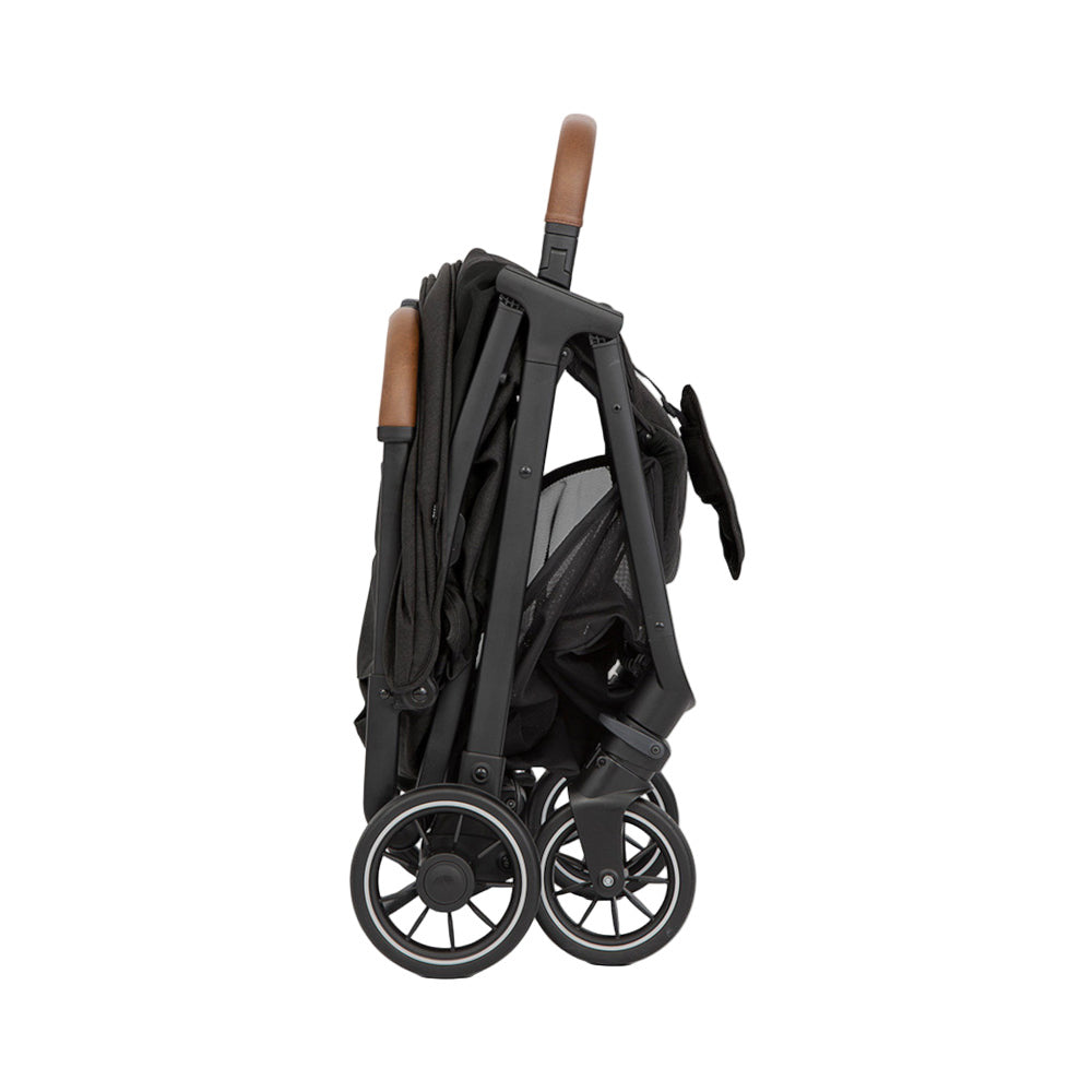 Black Joie Pact Pro lightweight compact pushchair, folded