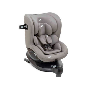 Joie i-Spin swivel ISOfix rear facing car seat in grey flannel